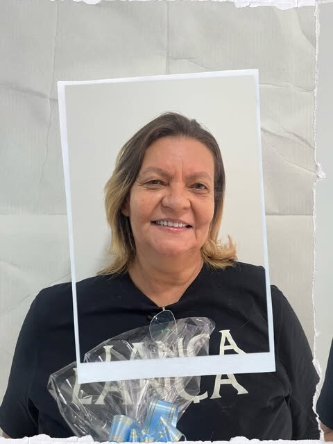 Dona Maria de Fátima após o protocolo superior e inferior
